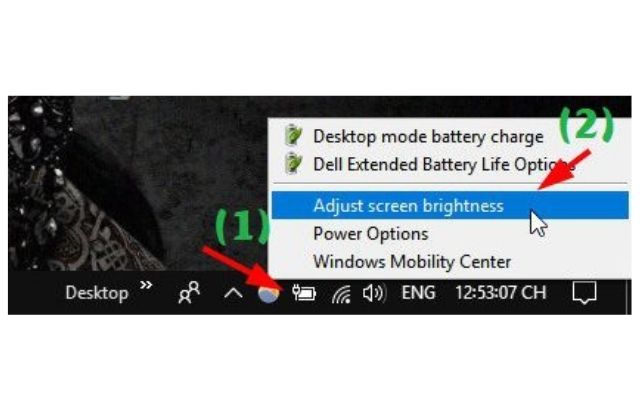 Windows Mobility Center là công cụ để giảm ánh sáng màn hình máy tính